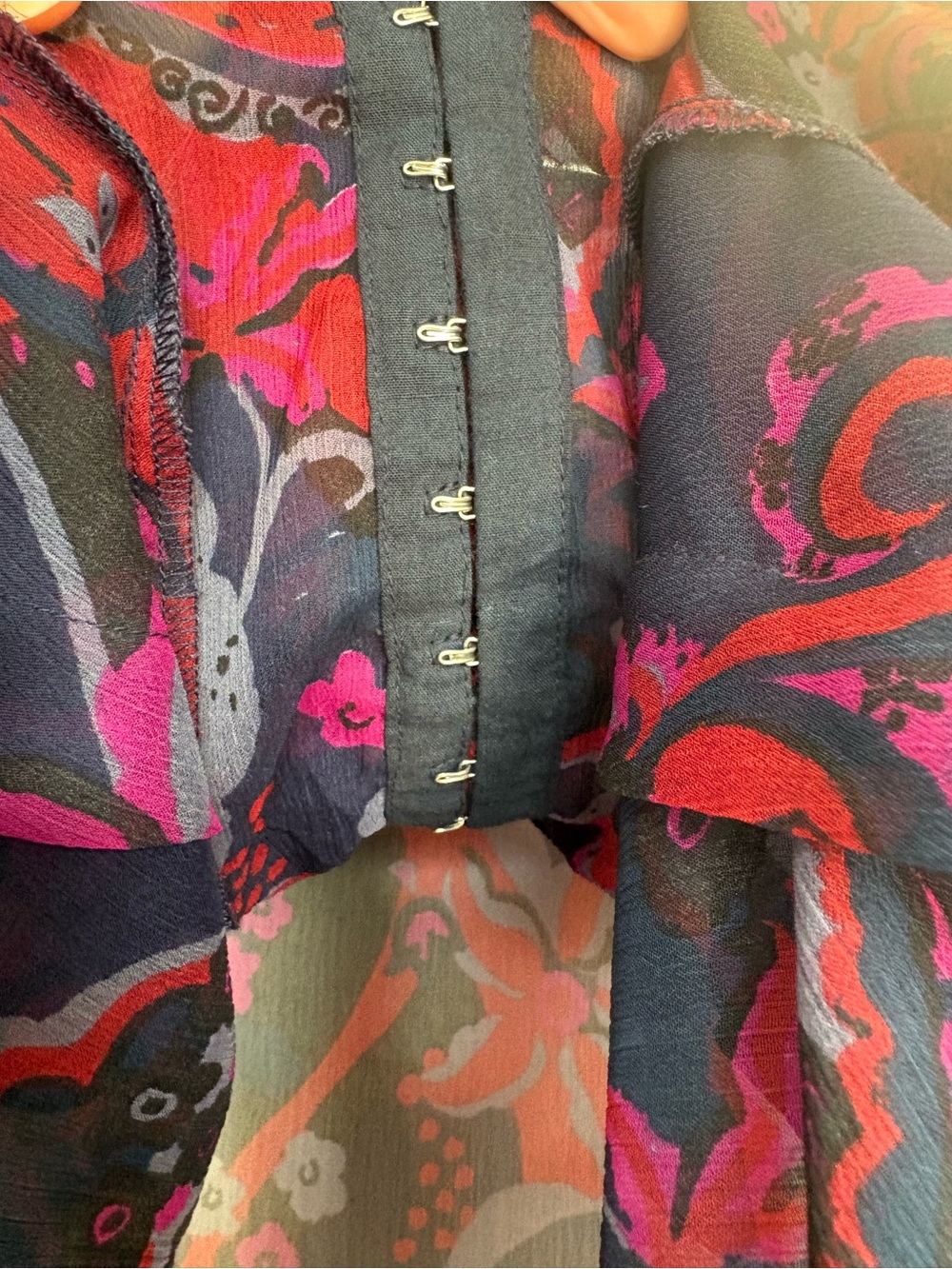 Free People Nina Paisley Printed Blouse in Midnight - Picture 3 of 4